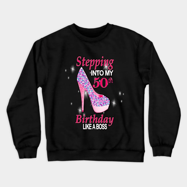 50th Birthday Crewneck Sweatshirt by KC Morcom aka KCM Gems n Bling aka KCM Inspirations